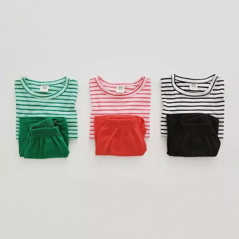 Daily Daily - Korean Children Fashion - #kidsshorts - Saint Crpo Top Bottom Set - 11