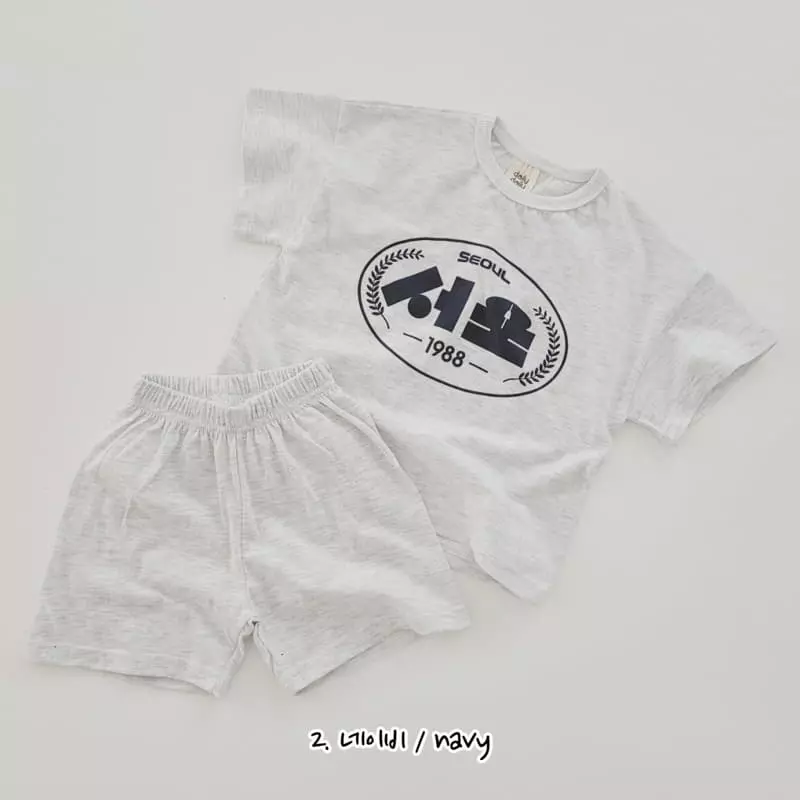 Daily Daily - Korean Children Fashion - #stylishchildhood - Summer Seoul City Top Bottom Set - 5
