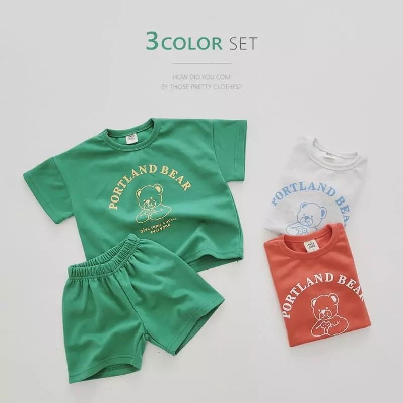 Daily Daily - Korean Children Fashion - #toddlerclothing - More Cookie Bear Top Bottom Set