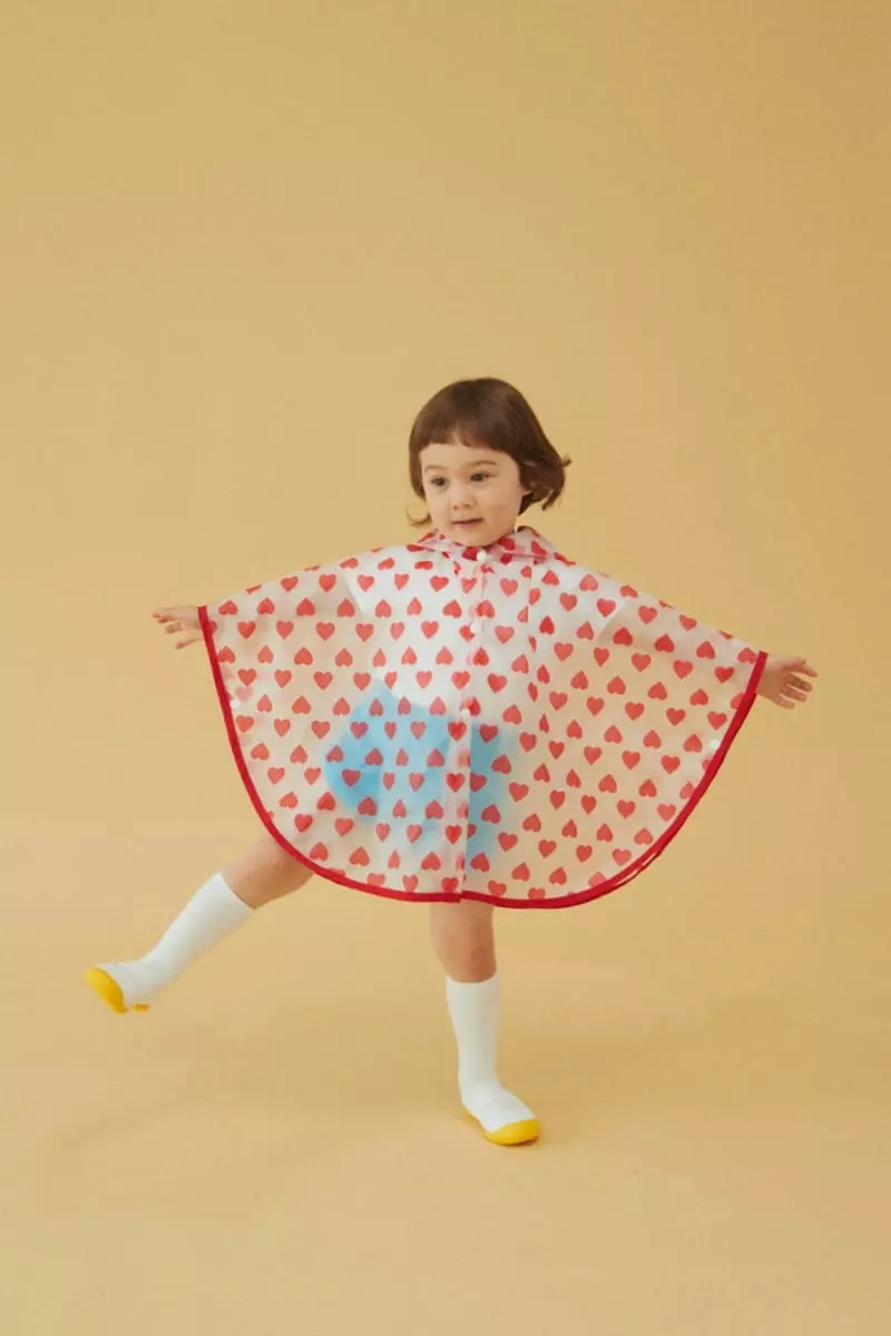 Dalkomhai - Korean Children Fashion - #kidsshorts - Heart Raincoat - 2