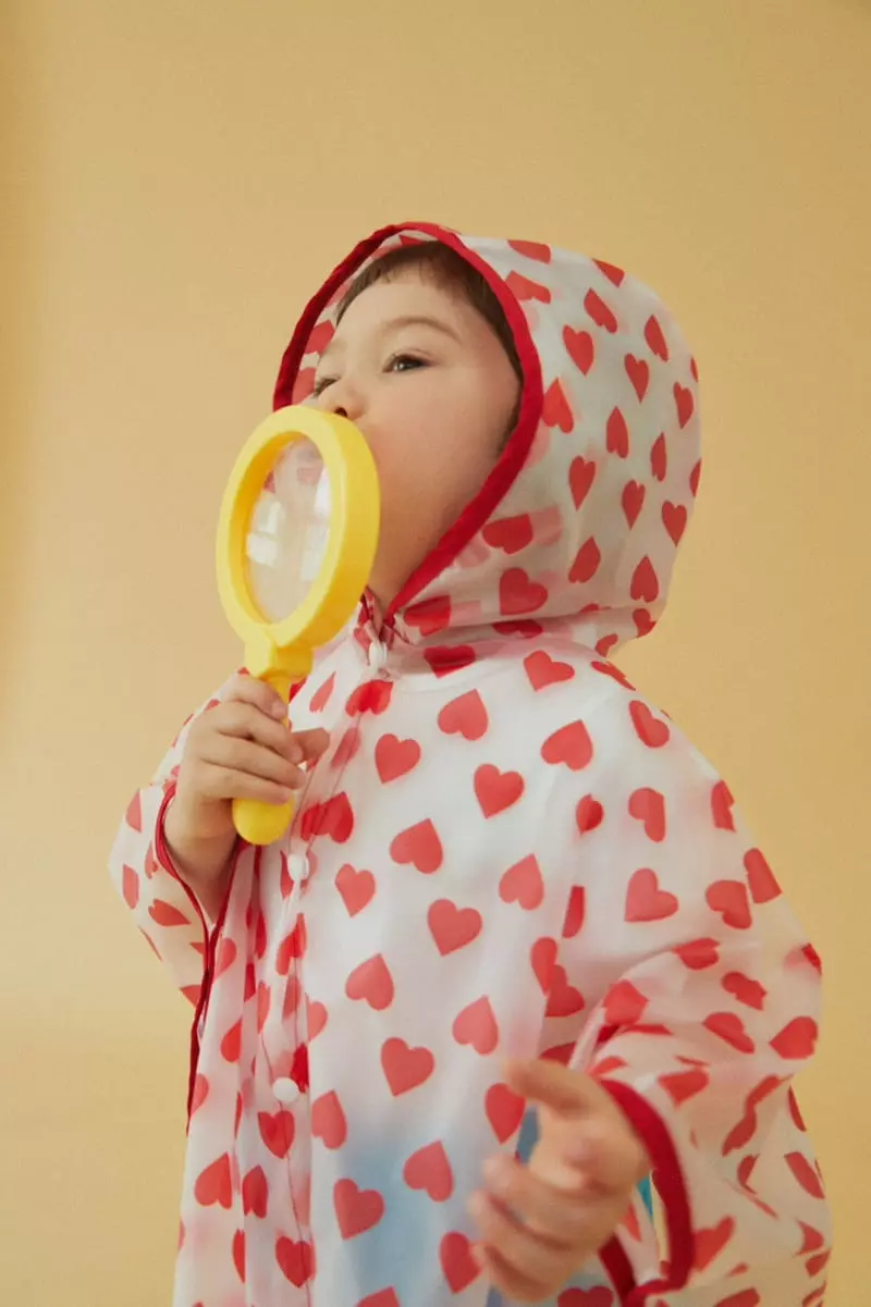 Dalkomhai - Korean Children Fashion - #minifashionista - Heart Raincoat - 8