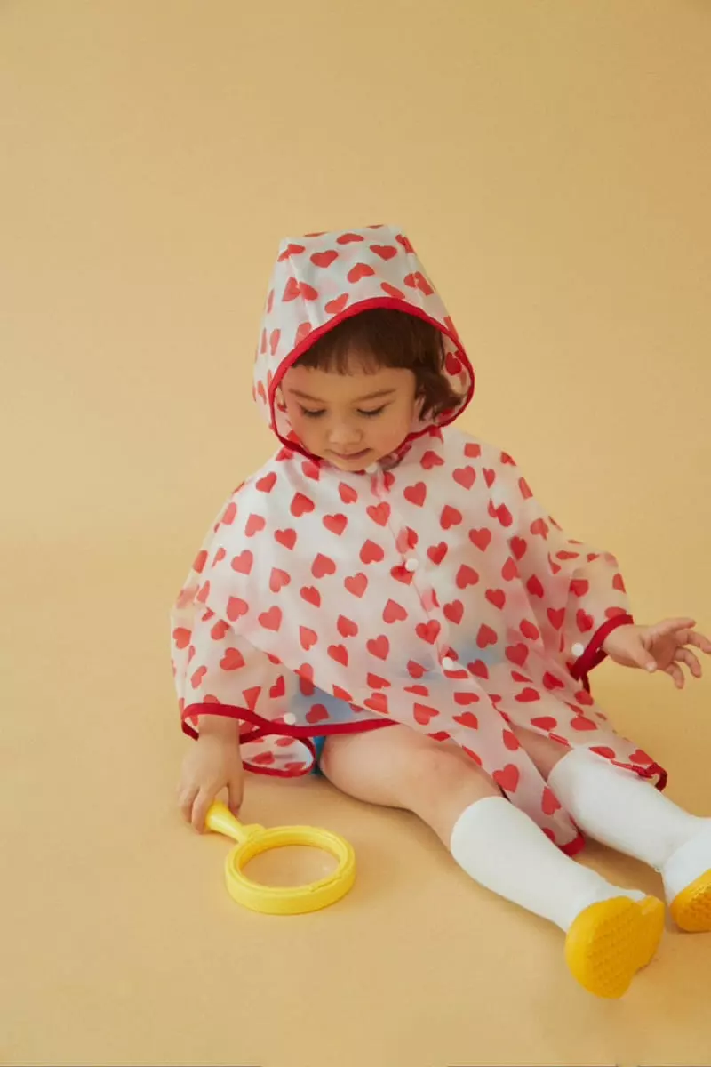 Dalkomhai - Korean Children Fashion - #stylishchildhood - Heart Raincoat - 12