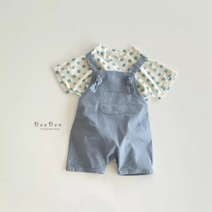 Denden - Korean Children Fashion - #littlefashionista - Bonbon Dungarees Shorts - 10