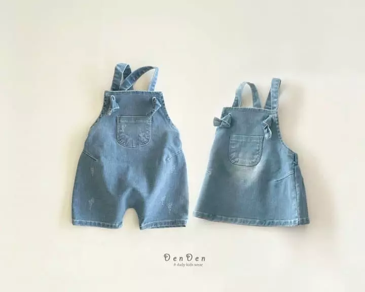 Denden - Korean Children Fashion - #minifashionista - Bonbon Dungarees Shorts - 12