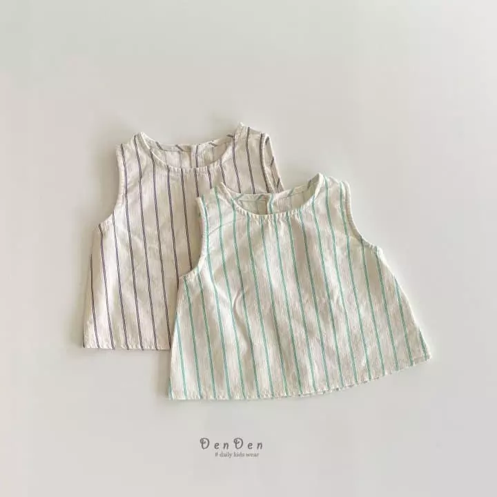 Denden - Korean Children Fashion - #prettylittlegirls - Jul Line Sleeveless - 2