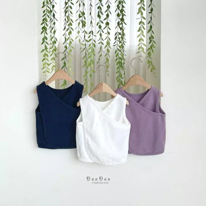 Denden - Korean Children Fashion - #prettylittlegirls - Cross Sleeveless - 4