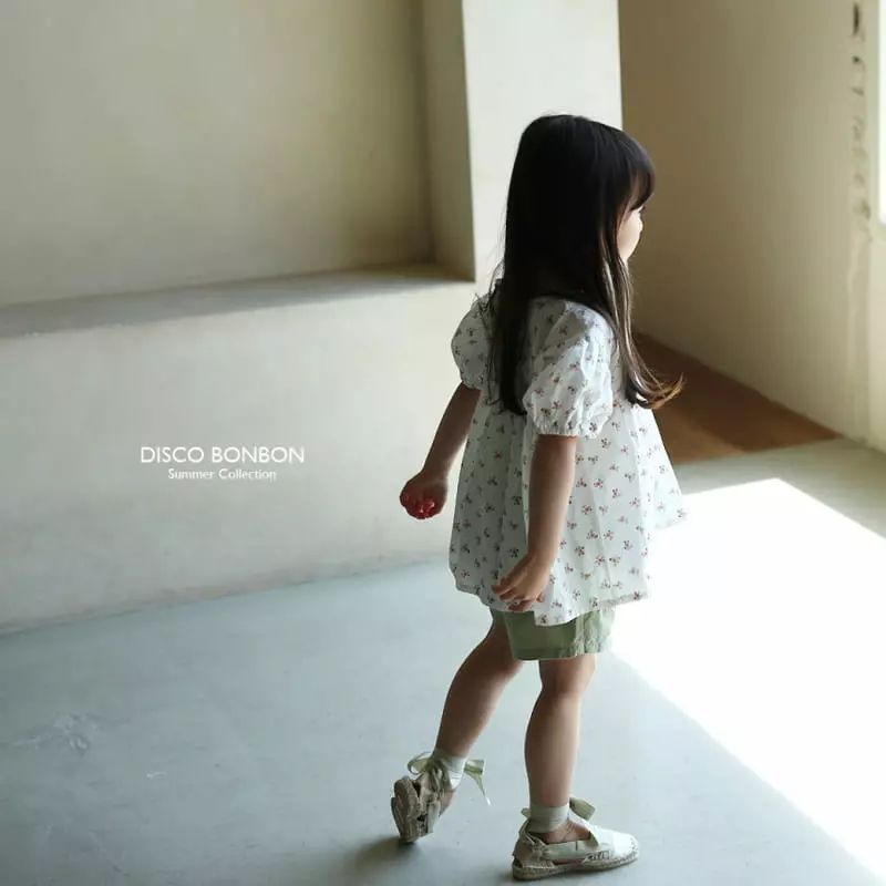 Disco Bonbon - Korean Children Fashion - #kidsshorts - White Balloon Blouse - 3