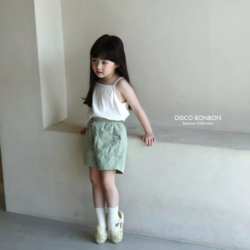 Disco Bonbon - Korean Children Fashion - #magicofchildhood - Cream Rib Sleeveless - 2