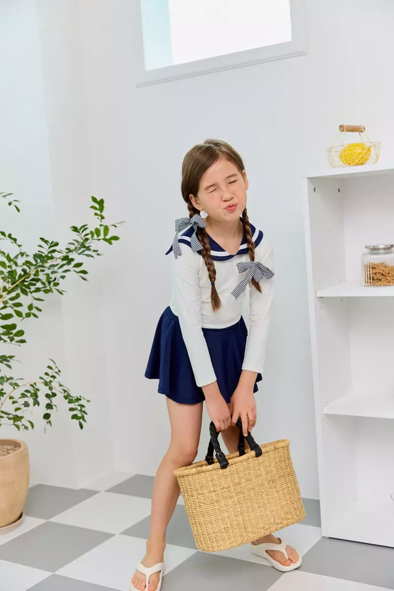Dore Dore - Korean Children Fashion - #Kfashion4kids - Some Frea Water Skirt Black Navy - 11