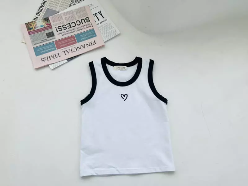 Dore Dore - Korean Children Fashion - #childofig - Color Heart Sleeveless Tee