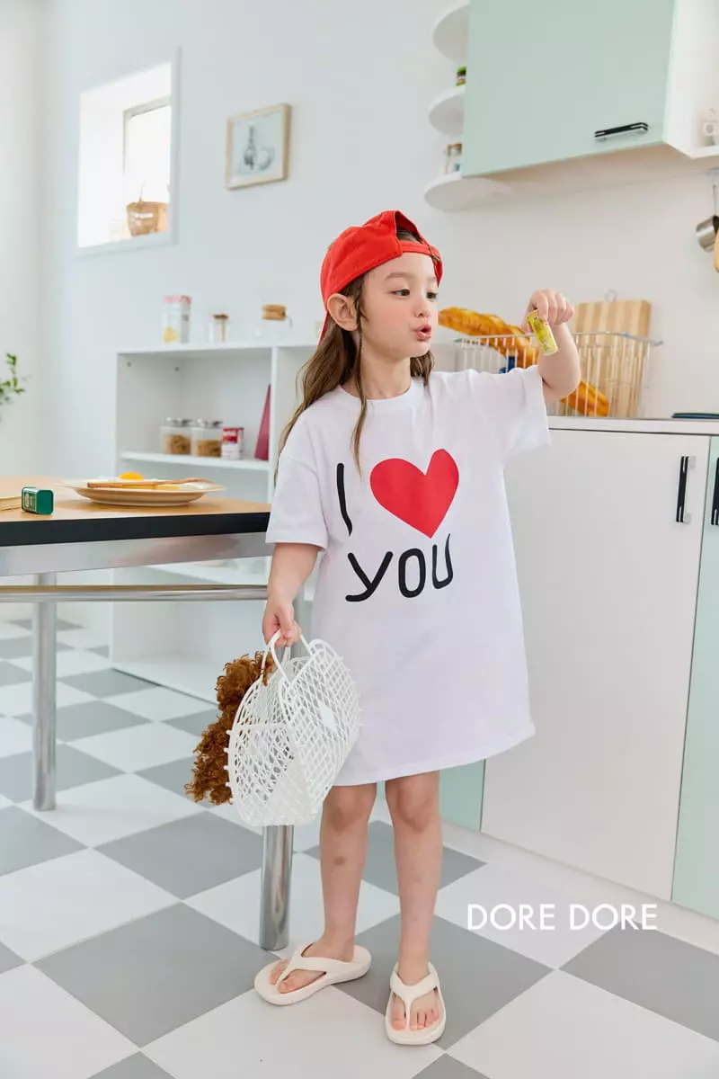 Dore Dore - Korean Children Fashion - #minifashionista - I Love U One-piece - 3