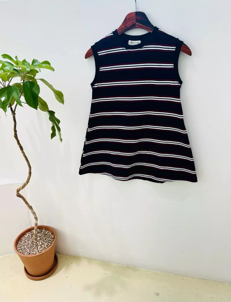 Dore Dore - Korean Children Fashion - #minifashionista - A Line Stripes One-piece