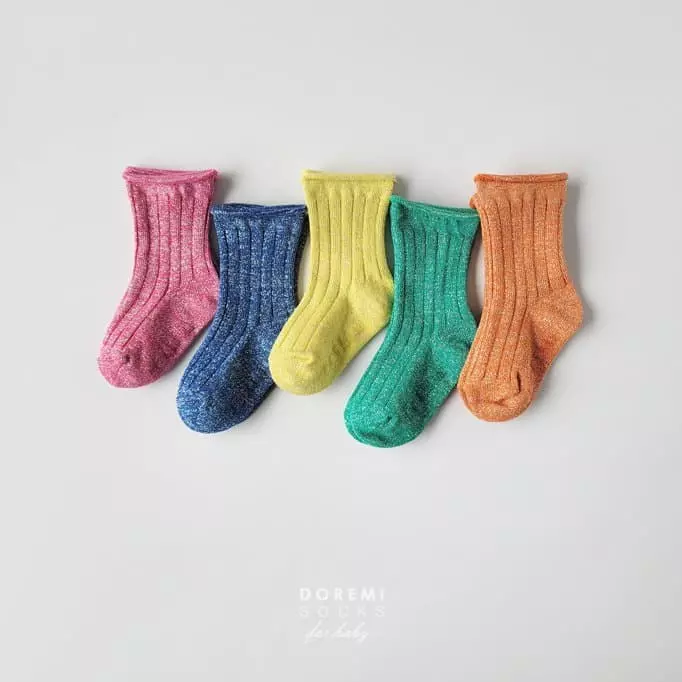 Doremi Socks - Korean Children Fashion - #designkidswear - Glitter Vivid Socks - 2