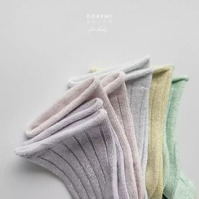 Doremi Socks - Korean Children Fashion - #kidsstore - Glitter Pastel Socks - 5