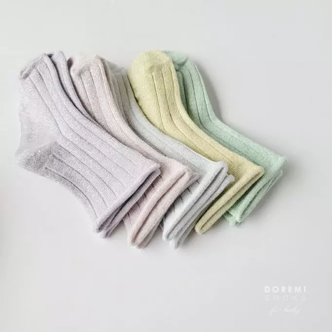 Doremi Socks - Korean Children Fashion - #kidzfashiontrend - Glitter Pastel Socks - 6