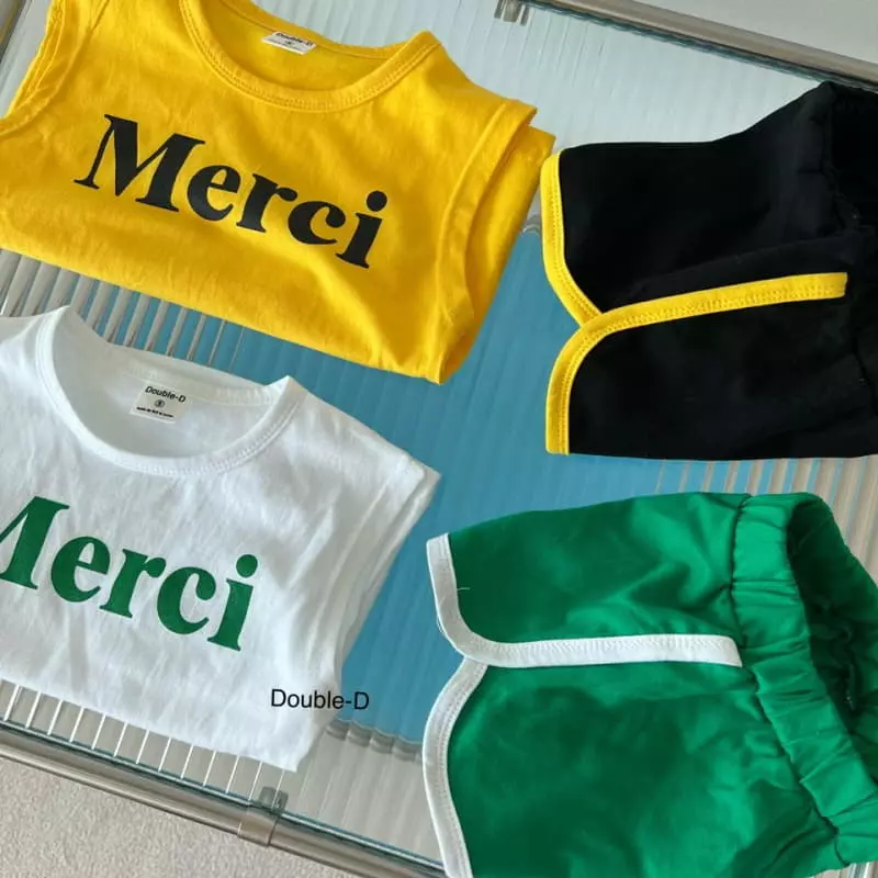 Doubled - Korean Children Fashion - #Kfashion4kids - Merci Top Bottom Set
