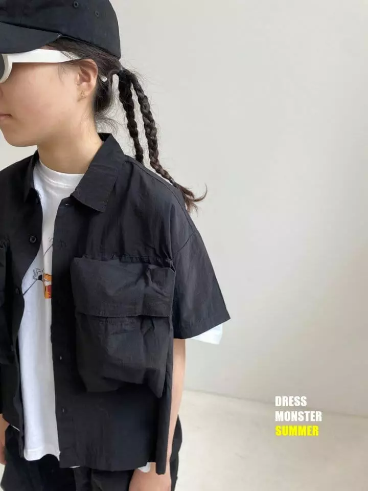 Dress Monster - Korean Junior Fashion - #childofig - Big Pocket Top Bottom Set - 5