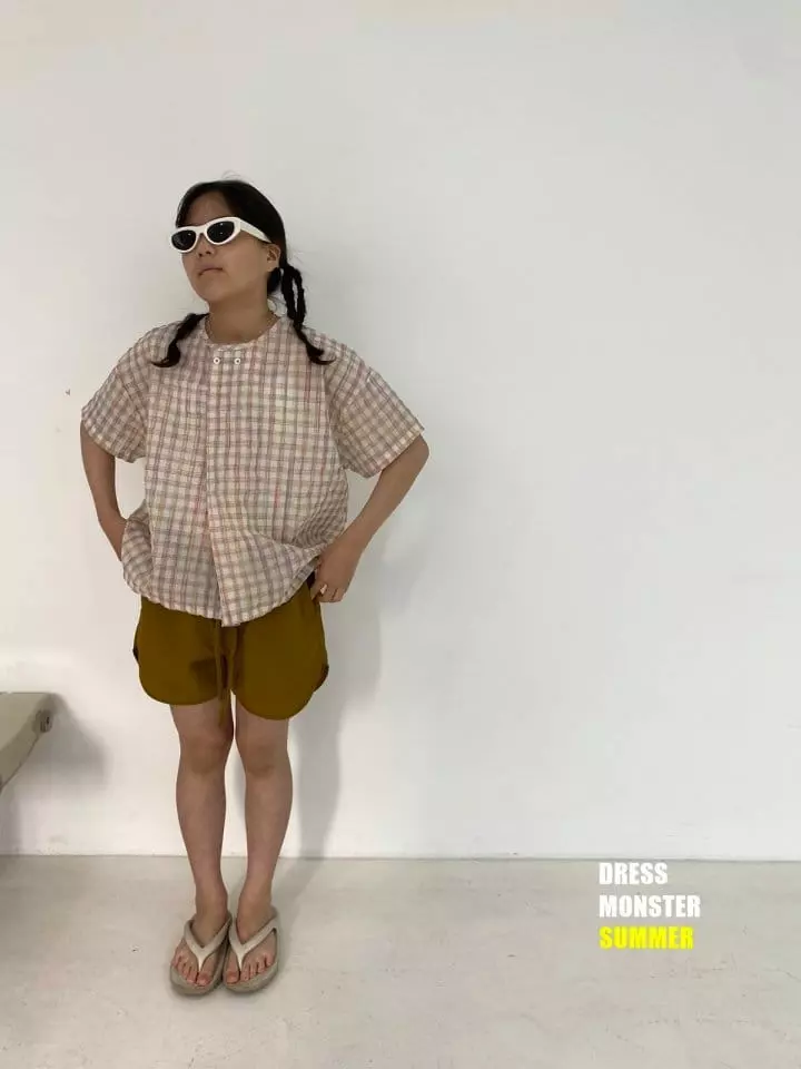 Dress Monster - Korean Junior Fashion - #designkidswear - Check Wrap Shirt - 9