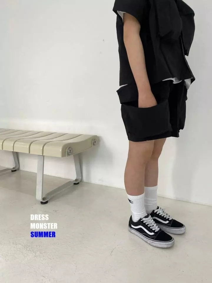 Dress Monster - Korean Junior Fashion - #discoveringself - Big Pocket Top Bottom Set - 8