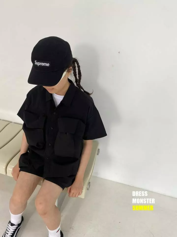 Dress Monster - Korean Junior Fashion - #kidzfashiontrend - Big Pocket Top Bottom Set - 12