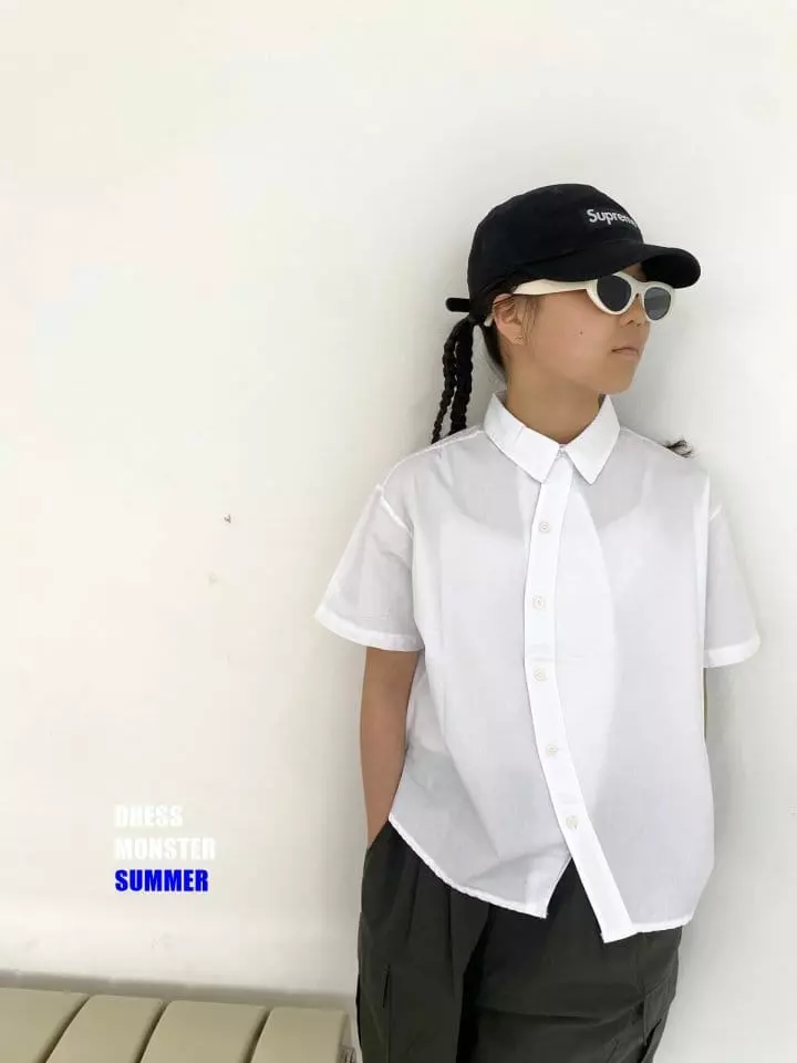 Dress Monster - Korean Junior Fashion - #littlefashionista - Curved Shirt - 4