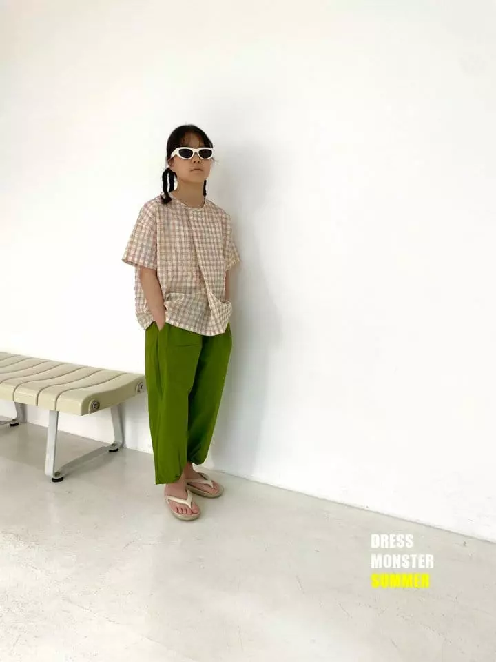 Dress Monster - Korean Junior Fashion - #prettylittlegirls - Check Wrap Shirt - 5
