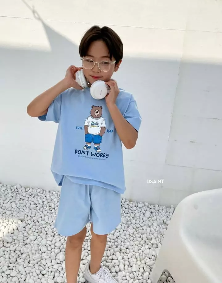 Dsaint - Korean Children Fashion - #Kfashion4kids - Don't Worry Top Bottom Set - 8