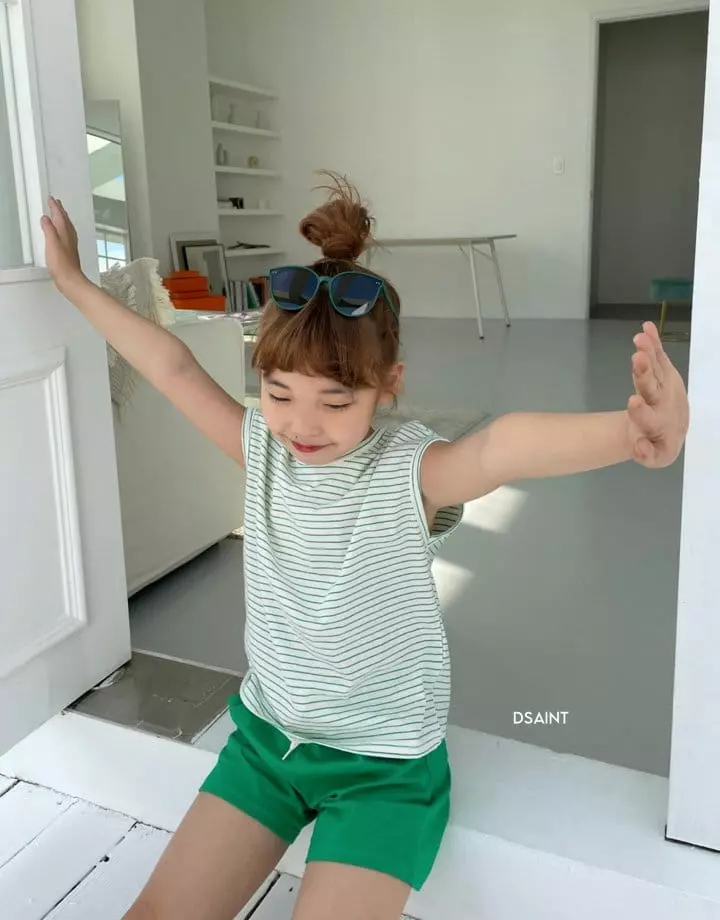 Dsaint - Korean Children Fashion - #childrensboutique - Piping Sleeveless Tee - 12