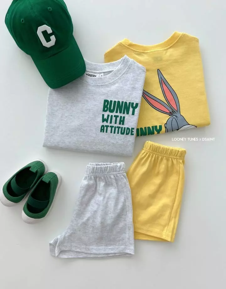 Dsaint - Korean Children Fashion - #childrensboutique - With Bunny Top Bottom Set - 11