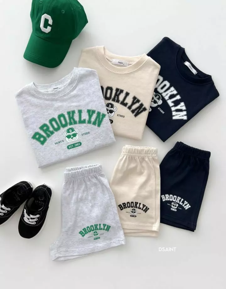 Dsaint - Korean Children Fashion - #discoveringself - Bear Brok Top Bottom Set