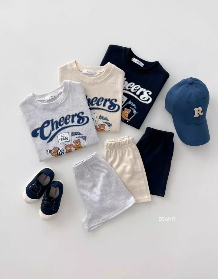 Dsaint - Korean Children Fashion - #kidzfashiontrend - Cheers Bear Top Bottom Set - 12
