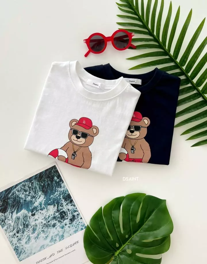 Dsaint - Korean Children Fashion - #Kfashion4kids - Whisle Bear Tee - 4