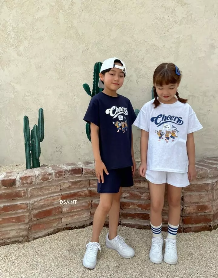 Dsaint - Korean Children Fashion - #magicofchildhood - Cheers Bear Top Bottom Set