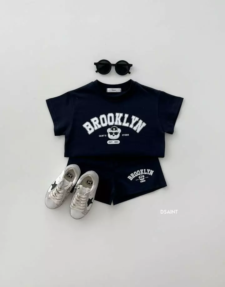 Dsaint - Korean Children Fashion - #todddlerfashion - Bear Brok Top Bottom Set - 11