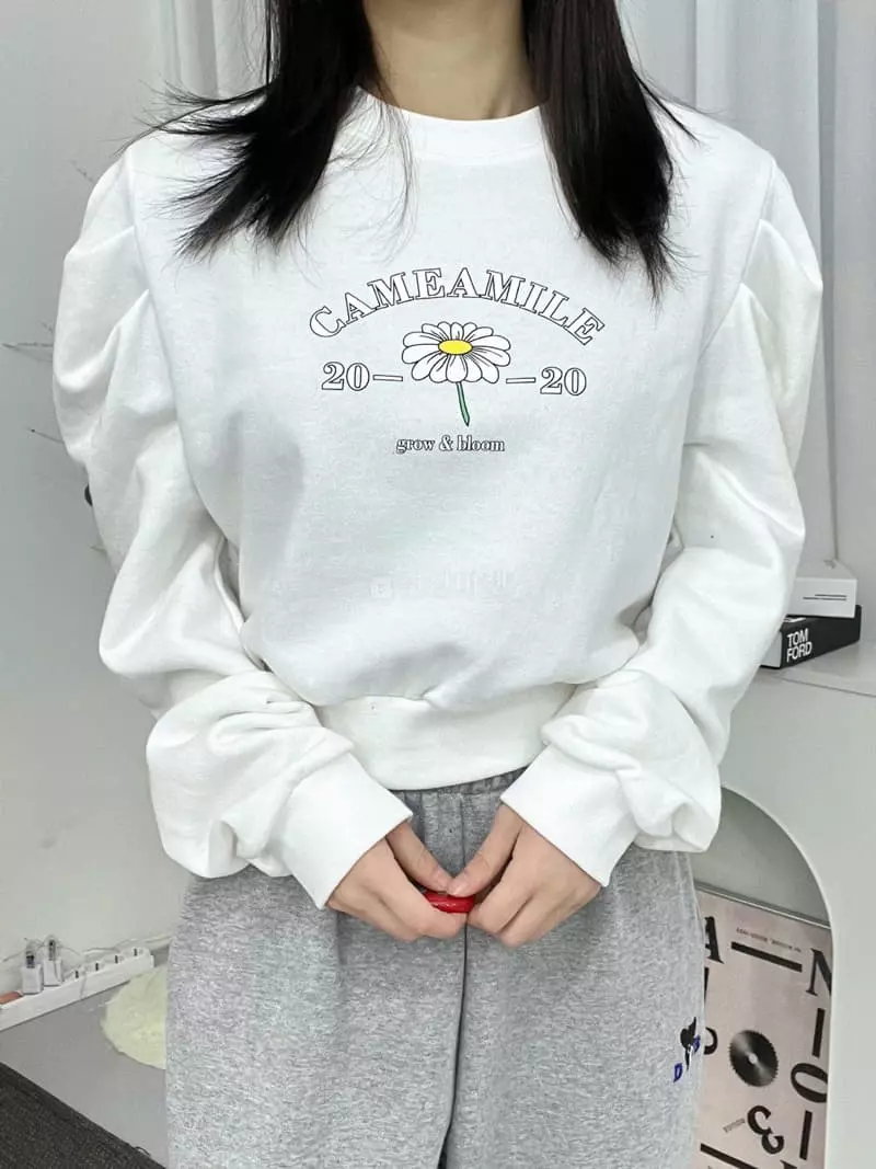 Eve - Korean Women Fashion - #momslook - Flower Puff Tee - 6