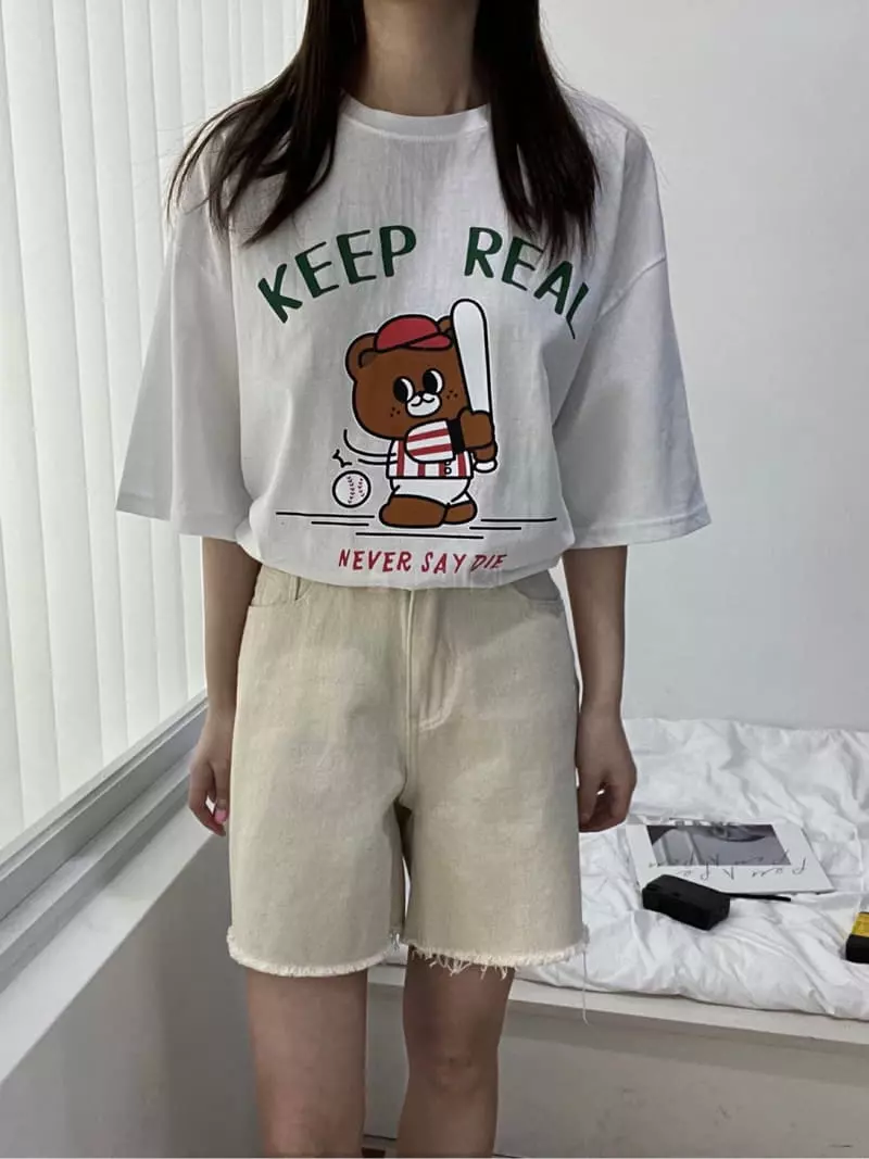 Eve - Korean Women Fashion - #momslook - Real Bear Tee - 6