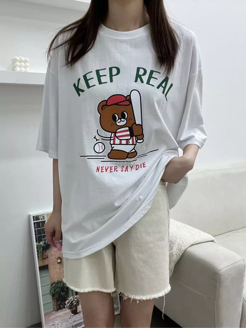 Eve - Korean Women Fashion - #momslook - Real Bear Tee - 8