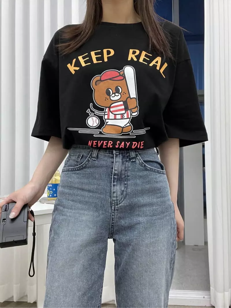 Eve - Korean Women Fashion - #restrostyle - Real Bear Tee