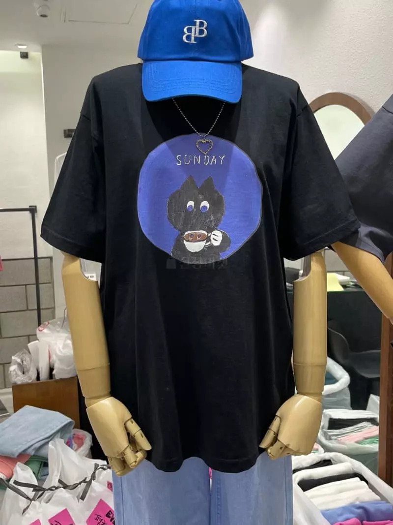 Eve - Korean Women Fashion - #romanticstyle - Sunday Tee - 3