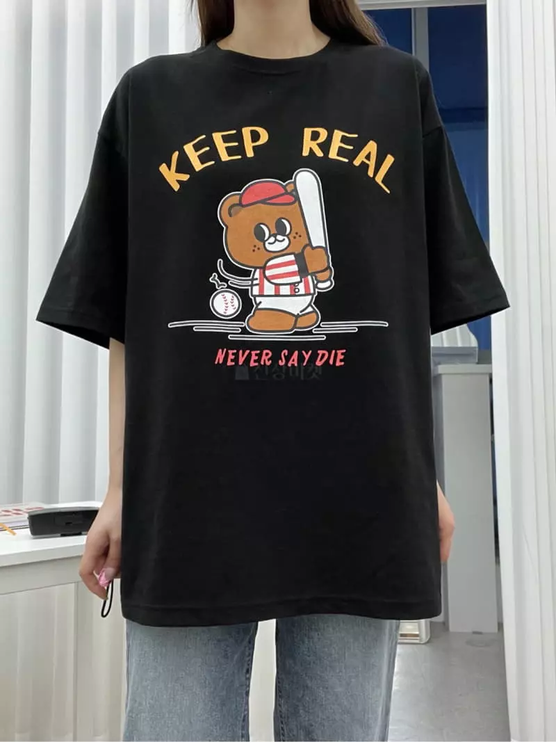 Eve - Korean Women Fashion - #romanticstyle - Real Bear Tee - 2