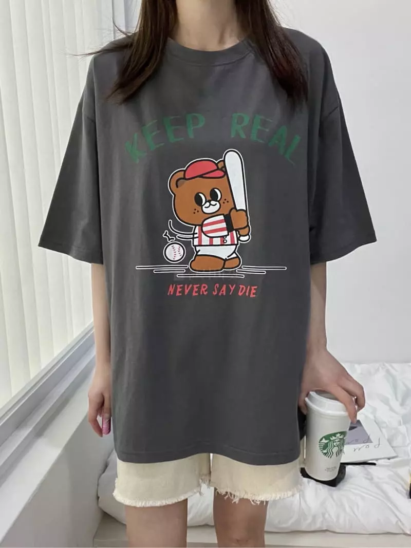 Eve - Korean Women Fashion - #shopsmall - Real Bear Tee - 3
