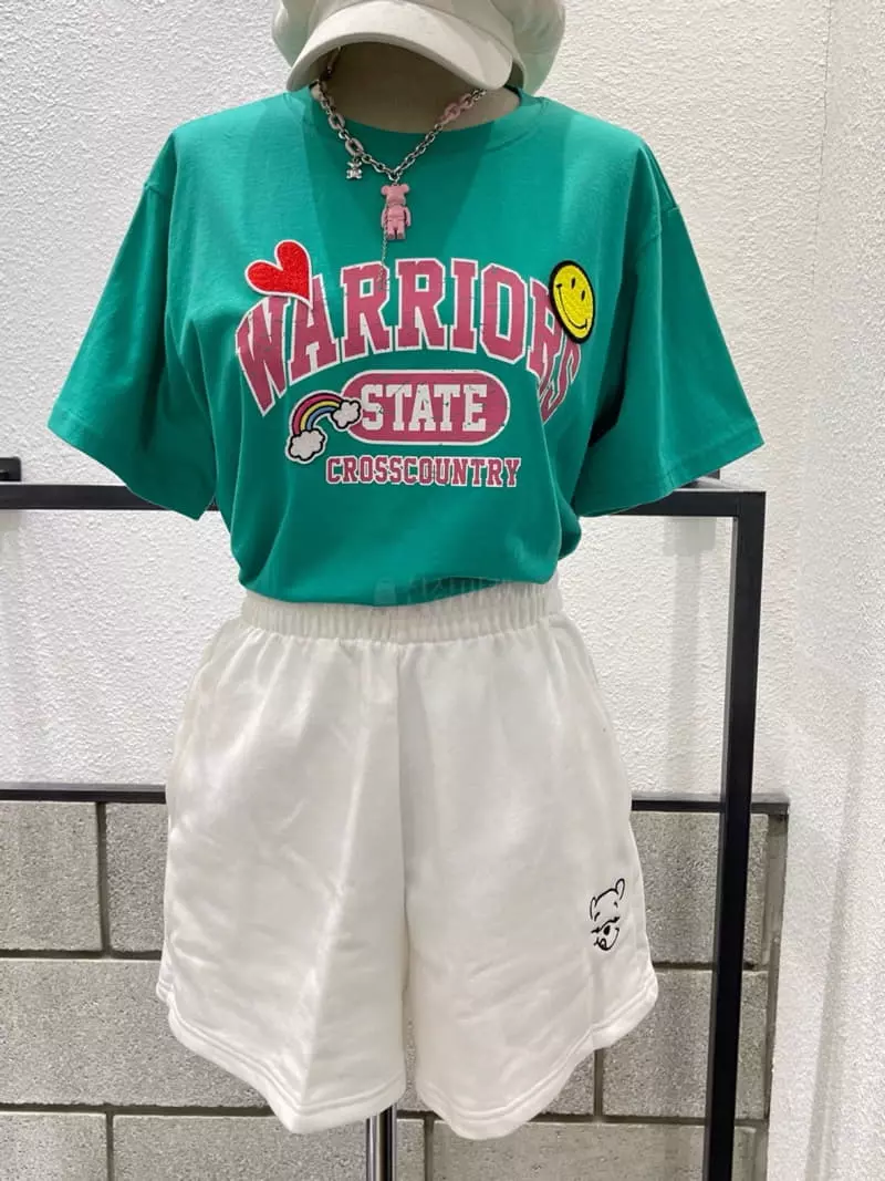 Eve - Korean Women Fashion - #shopsmall - Logo Patch Tee - 2