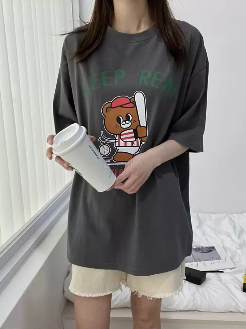 Eve - Korean Women Fashion - #shopsmall - Real Bear Tee - 4