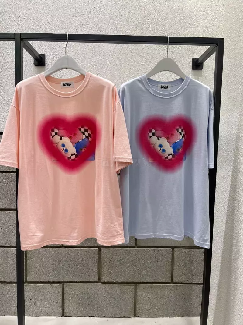 Eve - Korean Women Fashion - #vintageinspired - Paint Bear Tee - 5