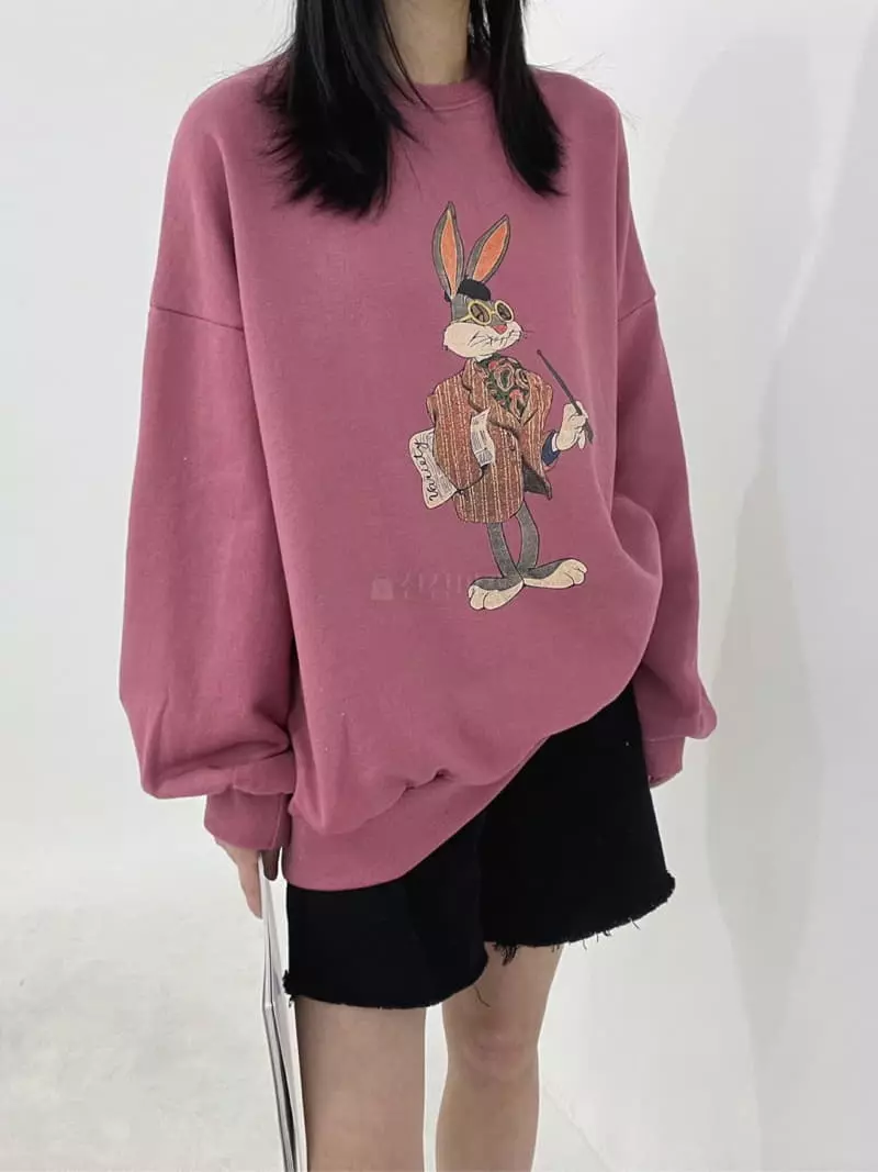 Eve - Korean Women Fashion - #vintageinspired - Sinsa Rabbit Tee - 4