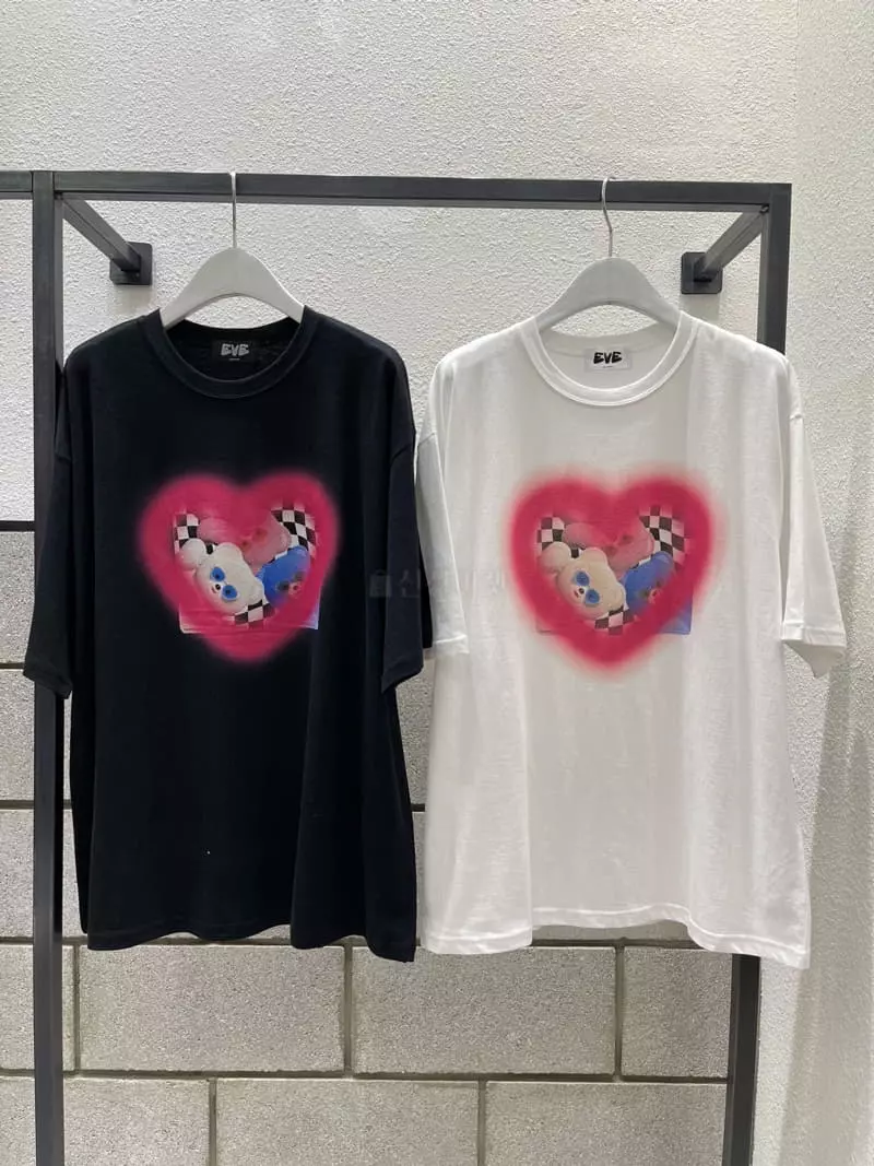 Eve - Korean Women Fashion - #momslook - Paint Bear Tee - 4