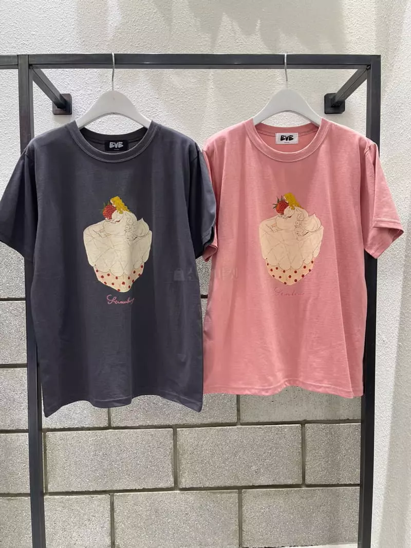 Eve - Korean Women Fashion - #womensfashion - Strawberry Tee - 5