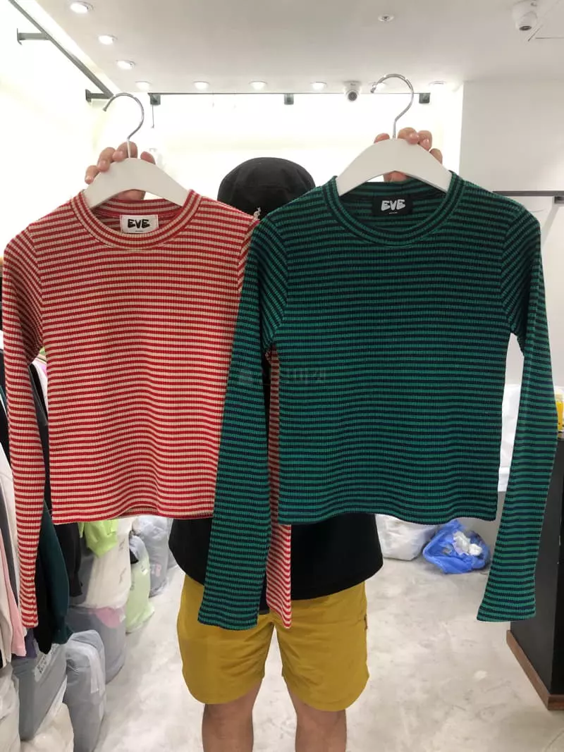 Eve - Korean Women Fashion - #womensfashion - Stripes Crop Tee - 6