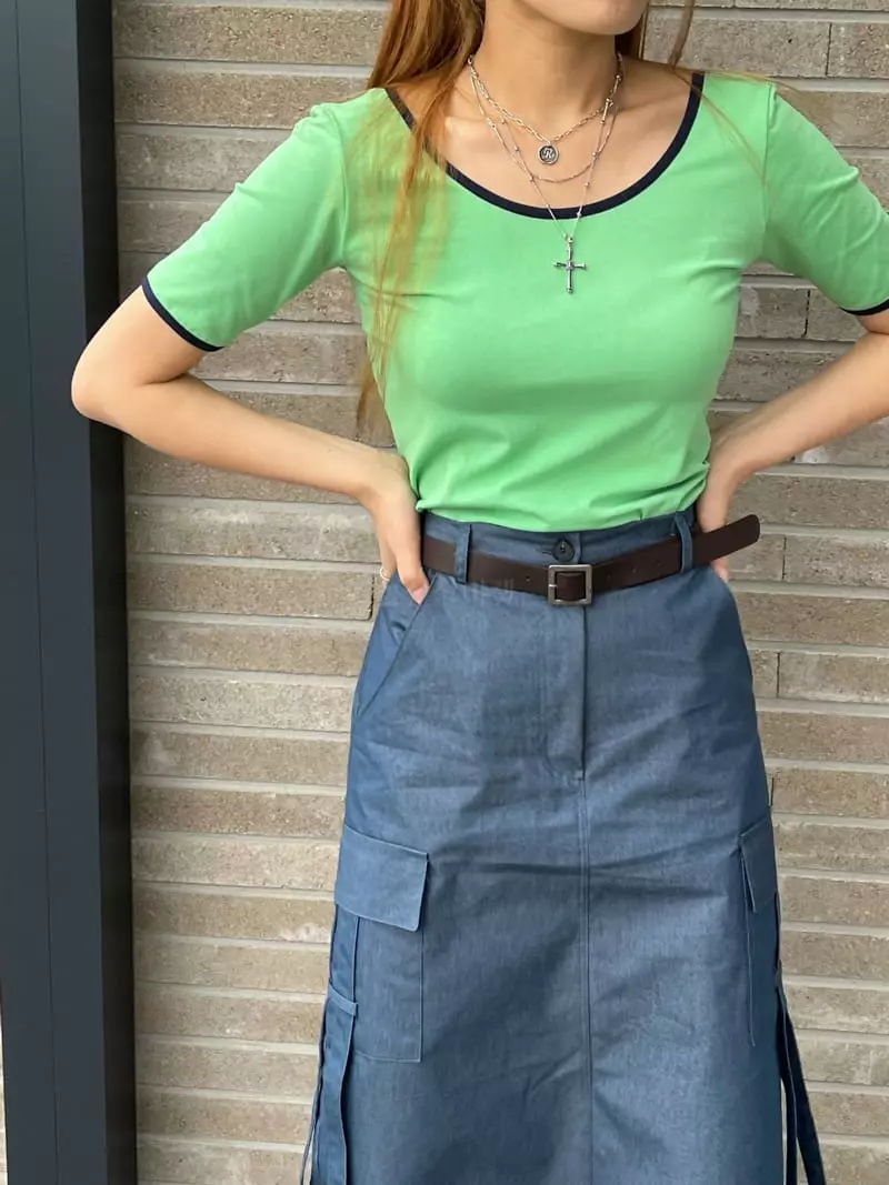 Flipar - Korean Women Fashion - #momslook - Binding Tee - 10