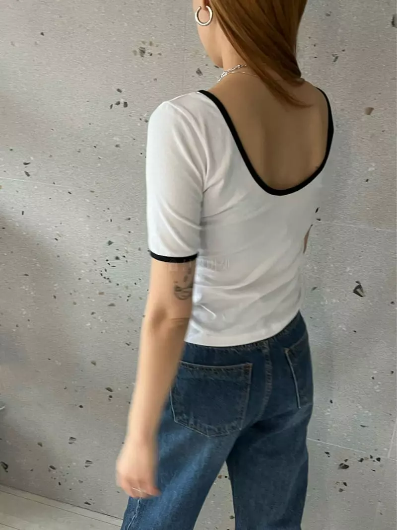Flipar - Korean Women Fashion - #momslook - Binding Tee - 12